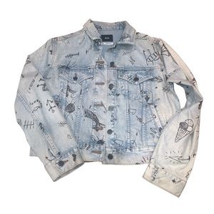 Urban Outfitters BDG Doodle Denim Jean Jacket (EUC)
